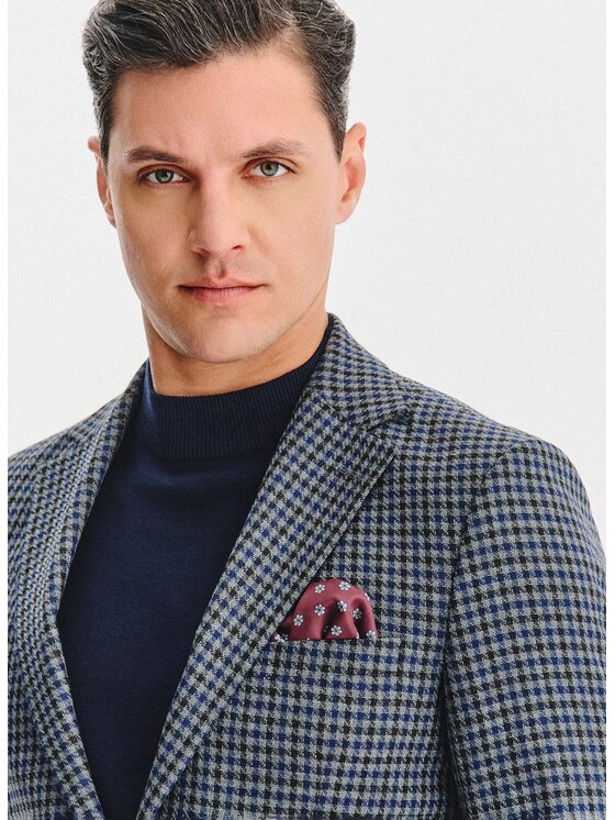 Pako Lorente Pako Lorente Marynarka P25WF-3X-032 Granatowy Slim Fit