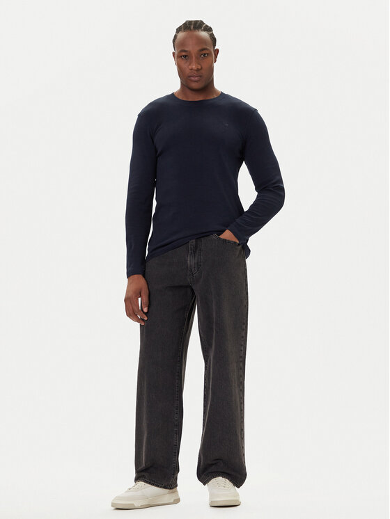 Mustang Mustang Longsleeve Arlington 1016875 Dunkelblau Slim Fit