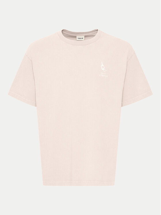 Solid Solid T-shirt Ismail 21108240 Narančasta Regular Fit