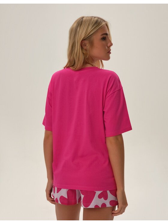 Esotiq Esotiq Piżama 42118 Różowy Regular Fit