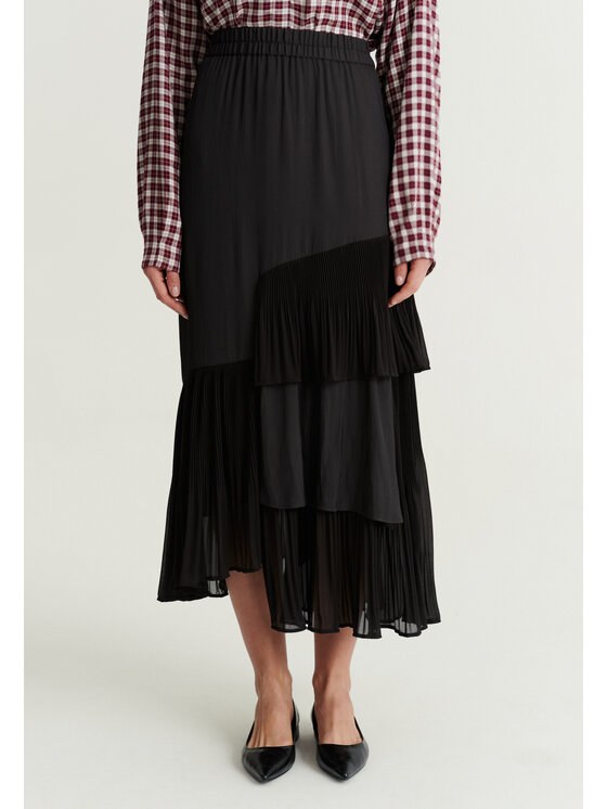 TATUUM TATUUM Spódnica midi FALBI Brązowy Flare Fit