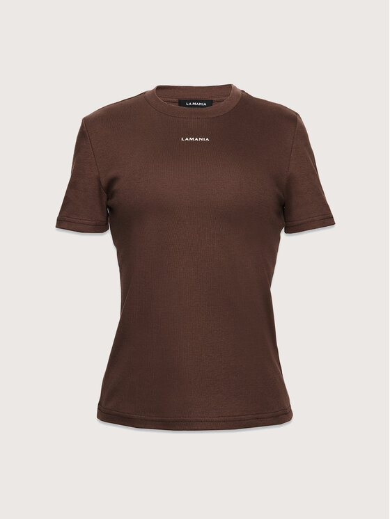 La Mania La Mania T-Shirt ANN Brązowy Classic Fit