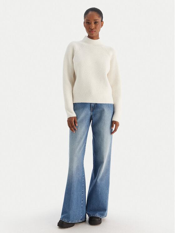 Calvin Klein Jeans Calvin Klein Jeans Sweter Woolen Stitch LV044D372G Biały Regular Fit