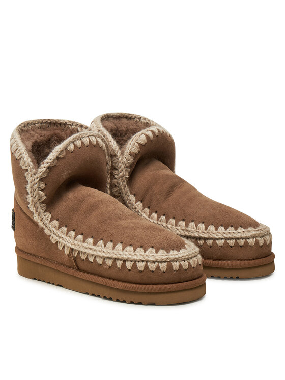 Mou Mou Śniegowce Eskimo 18 Glitter Logo FW101050A Brązowy