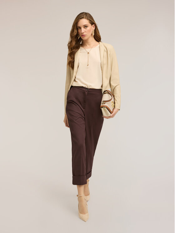 Motivi Motivi Pantaloni di tessuto P050Q104660N022 Marrone Regular Fit