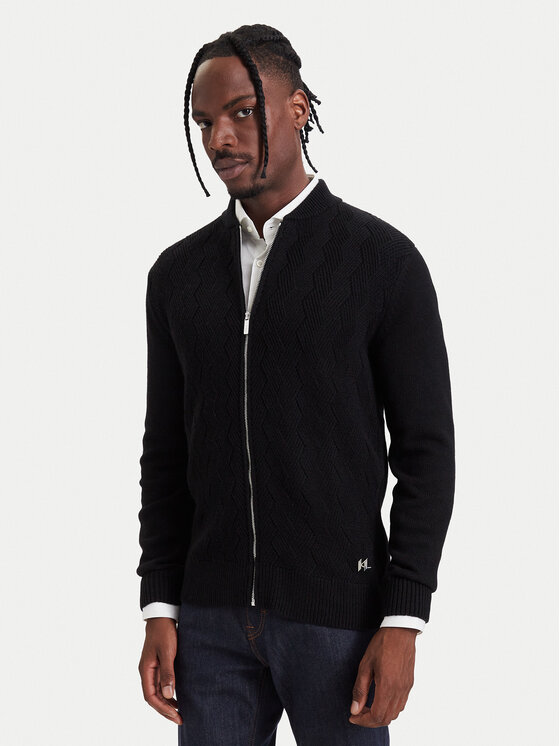 KARL LAGERFELD KARL LAGERFELD Kardigan 655029 564308 Czarny Regular Fit