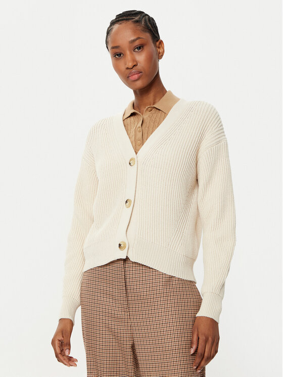 Weekend Max Mara Weekend Max Mara Cardigan Nirvana 2515341051 Écru Regular Fit