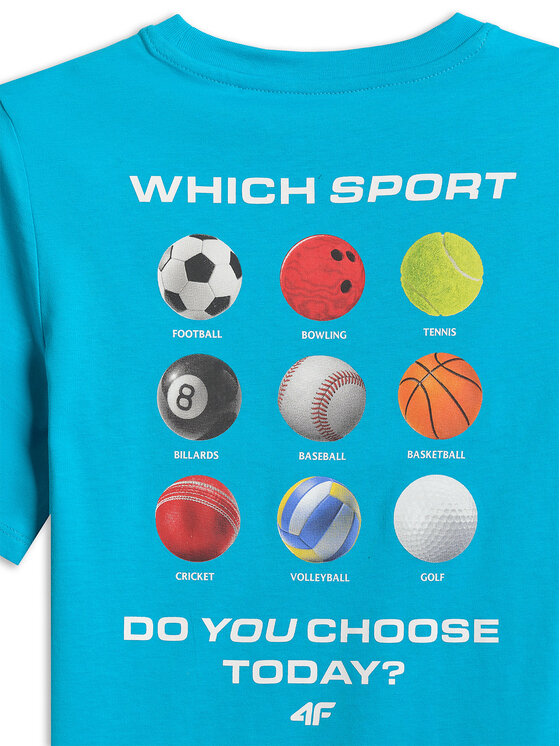 4F 4F T-Shirt STREET SPORT Niebieski Regular Fit