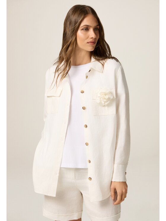 Oltre Oltre Camicia 5197J000751N011 Bianco Over Fit