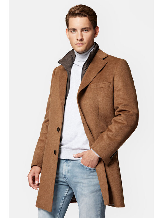 Lancerto Lancerto Płaszcz wełniany Norfolk PC073223000007 Brązowy Regular Fit