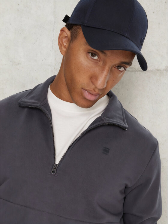 G-Star Raw G-Star Raw Bluza Nifous Half Zip D26305-D566 Granatowy Regular Fit