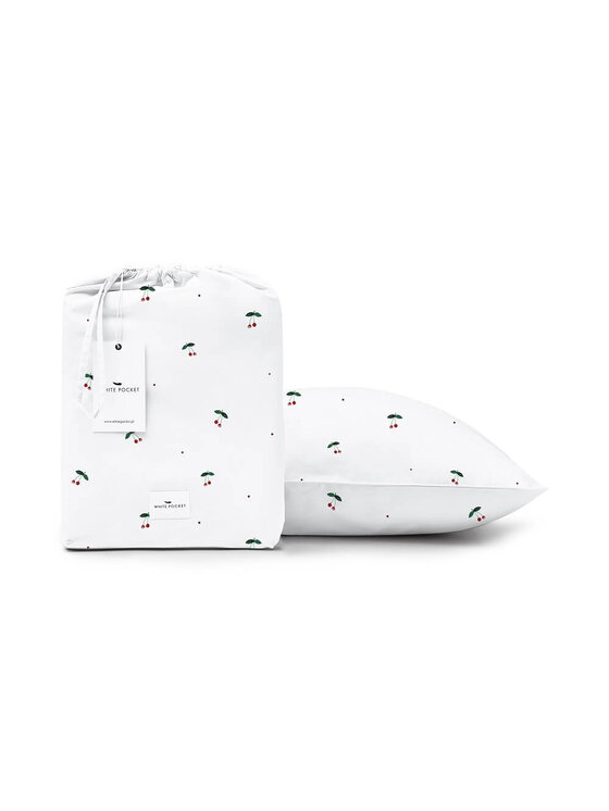 White pocket White pocket Komplet pościeli satynowa Biały