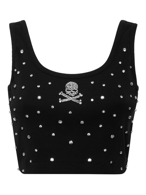 PHILIPP PLEIN PHILIPP PLEIN Tank top 23591 Čierna Skin Tight Fit
