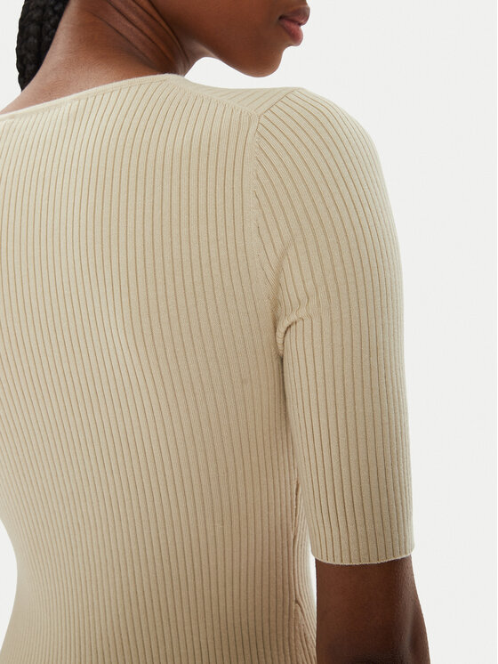 Calvin Klein Jeans Calvin Klein Jeans Strickkleid J20J223519 Beige Slim Fit