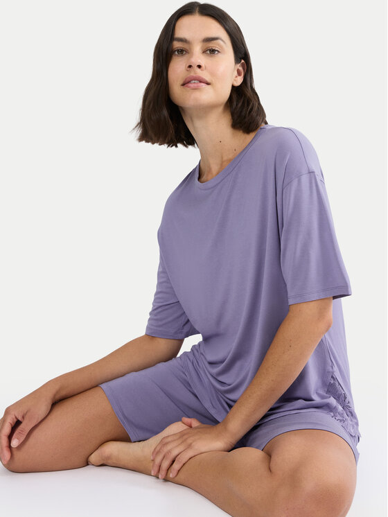 Triumph Triumph Pyžamo Timeless Sensuality 10222627 Fialová Relaxed Fit