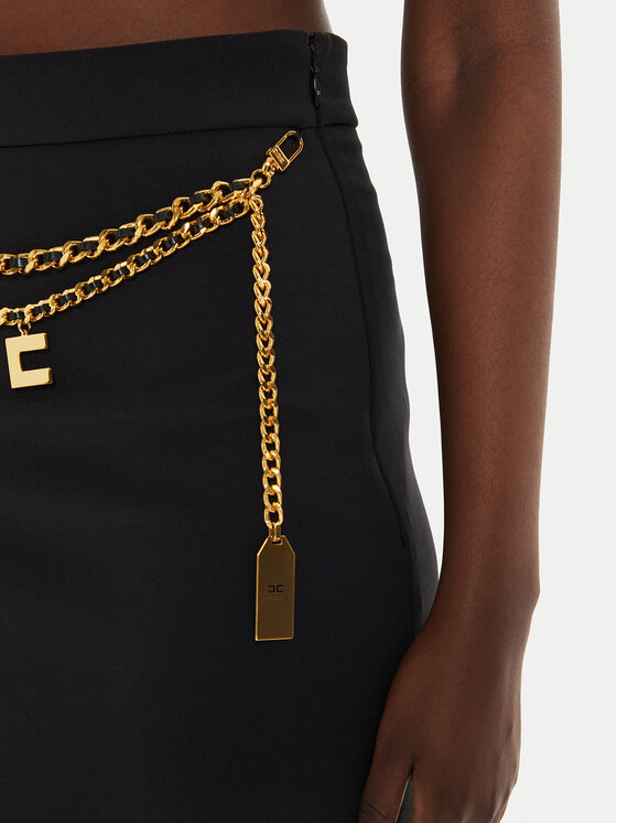 Elisabetta Franchi Elisabetta Franchi Mini suknja GO-T36-46E2 Crna Regular Fit