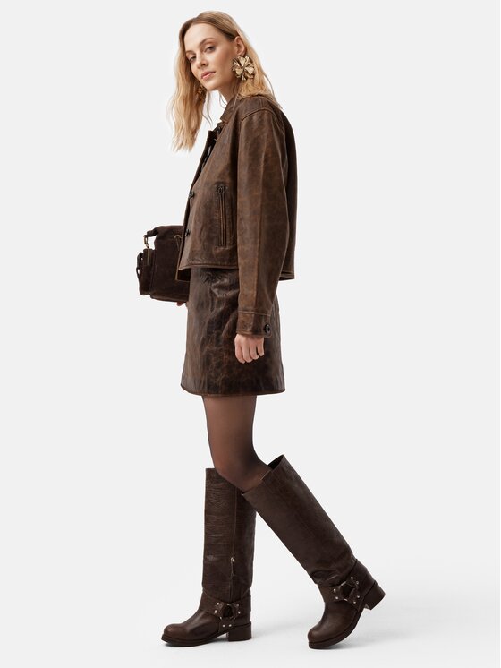 L37 L37 Kozaki BIKER GANG 36 Brązowy