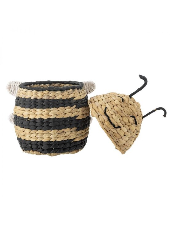 MIAhome MIAhome Kosz na zabawki HONEYBEE z pokrywą 30x20x18 cm Beżowy