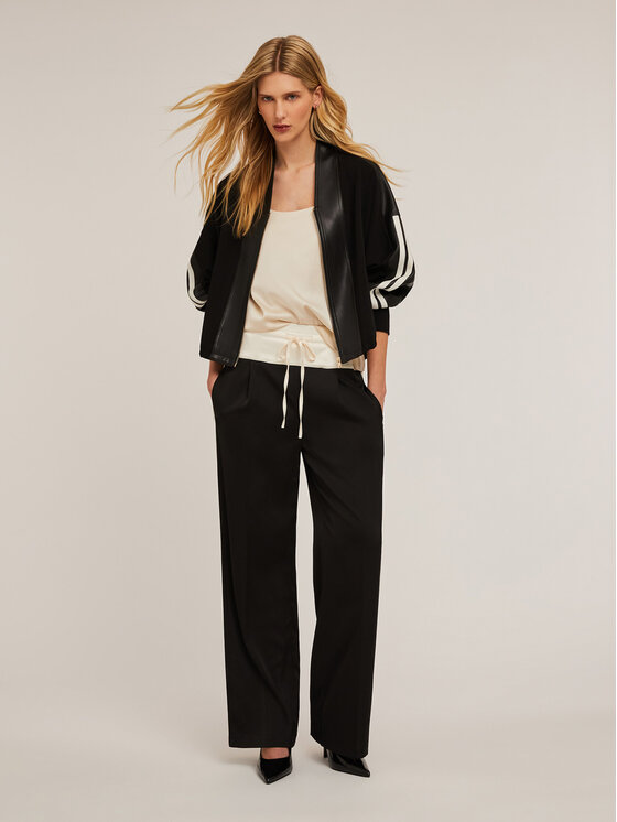 Motivi Motivi Pantaloni di tessuto P156W000808N0Z3 Nero Over Fit