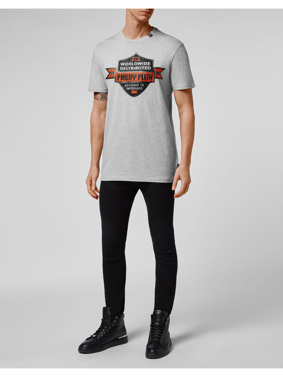 PHILIPP PLEIN PHILIPP PLEIN T-Shirt 7029 Beżowy Regular Fit