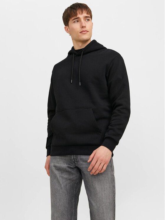 Jack&Jones Džemperis ar kapuci Bradley 12249340 Melns Relaxed Fit