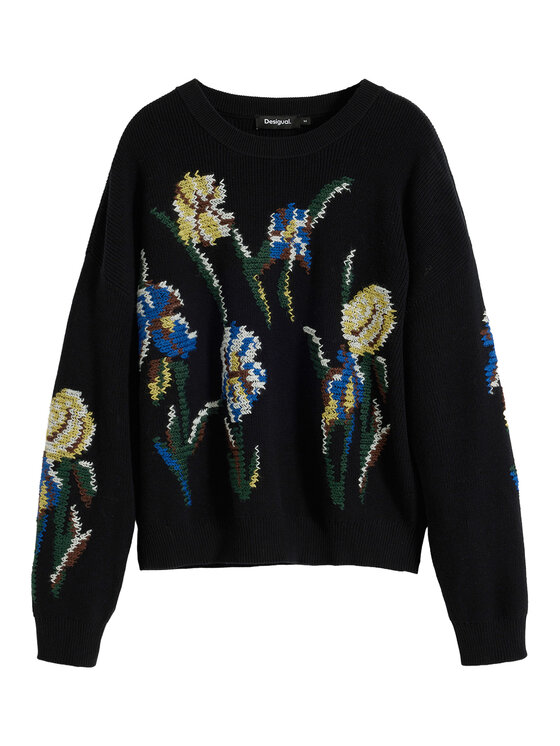 Desigual Desigual Sweater Cooper 25WWJF36 Fekete Regular Fit