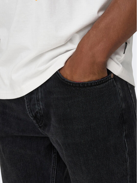 Only & Sons Only & Sons Jeans hlače 22026985 Črna Loose Fit