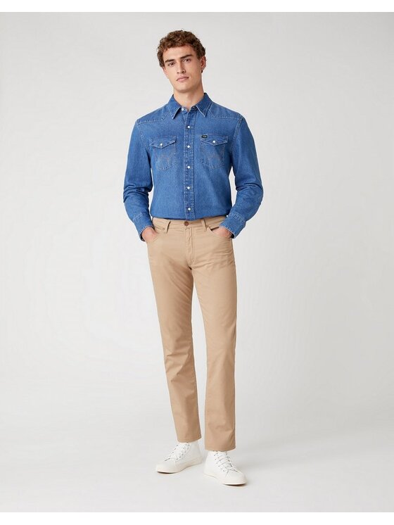 Wrangler Wrangler Pantaloni di tessuto GREENSBORO Giallo Straight Fit