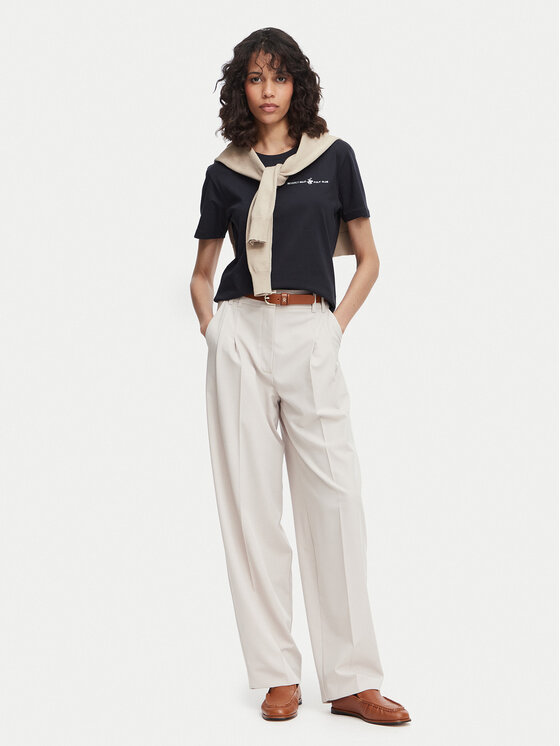 Beverly Hills Polo Club Beverly Hills Polo Club T-Shirt P-SS26W-TS085 Granatowy Regular Fit