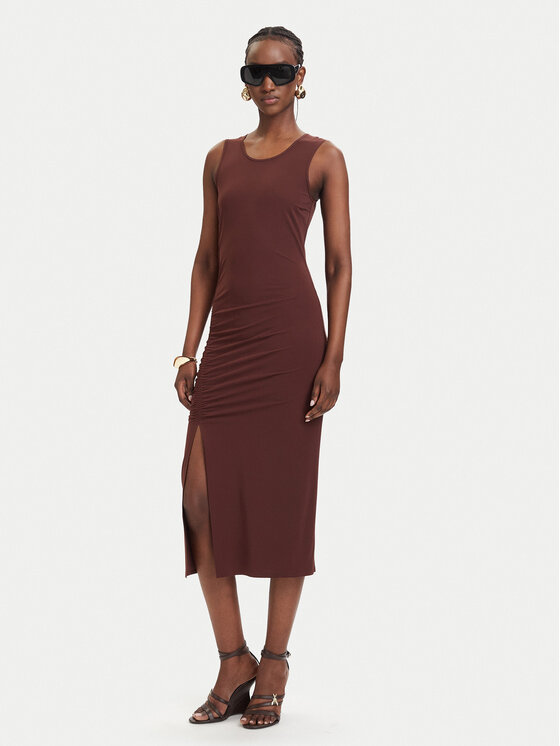 Patrizia Pepe Patrizia Pepe Vsakodnevna obleka 2A3081/JZ26-B887 Rjava Slim Fit