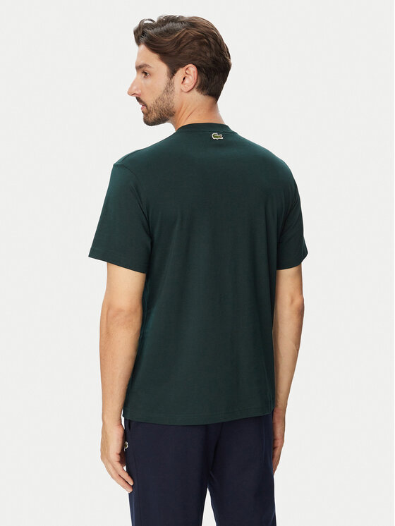 Lacoste Lacoste Футболка TH9990 Темно-зелений Classic Fit
