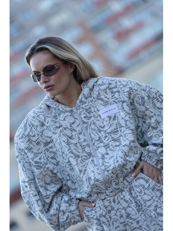 Magda Matyja Magda Matyja Bluza PALAZZO ZIP Szary Oversize