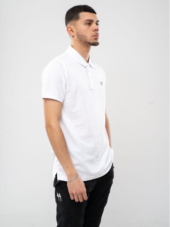 Jigga Wear Jigga Wear Polo Koszulka Polo Z Krótkim Rękawem Męska Biała Jigga Wear Mini Crown L Biały Regular Fit