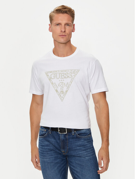 Guess Guess Футболка M4YI26 K8FQ4 Білий Reglan Fit