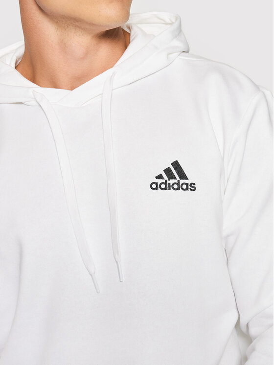 adidas adidas Majica dugih rukava FeelCozy Hoodie H12211 Bijela Regular Fit