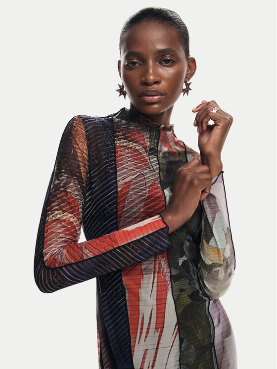 Desigual Desigual Každodenné šaty Carson 24WWVK59 Farebná Slim Fit