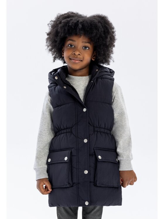 MINOTI MINOTI Kamizelka 20gilet41 Czarny Regular Fit