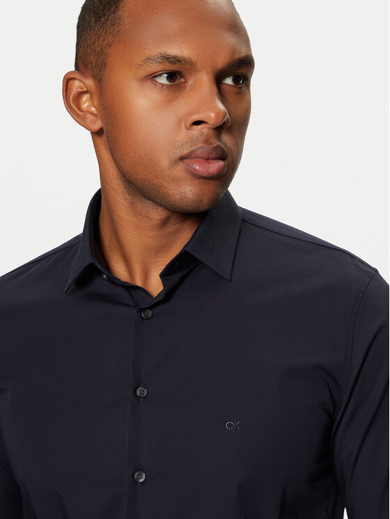 Calvin Klein Calvin Klein Koszula K10K108229 Granatowy Slim Fit