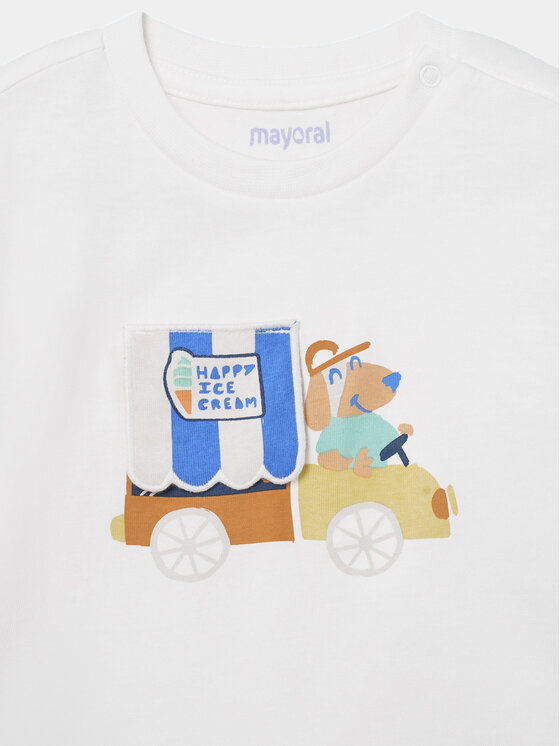 Mayoral Mayoral T-krekls 1031 Balts Regular Fit