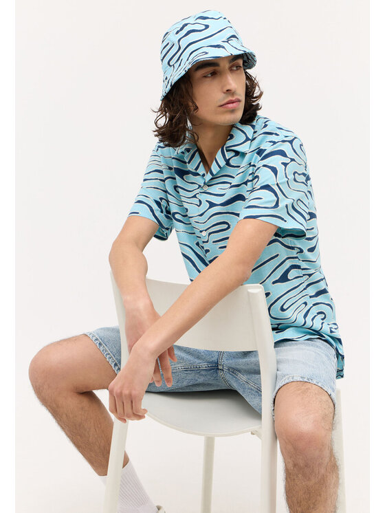 Mustang Mustang Camicia Layton Blu Loose Fit