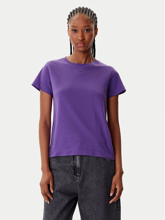 PINKO PINKO T-Shirt Basico 100373 A2RE Fialová Regular Fit