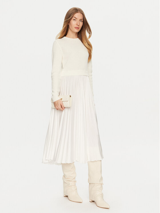 ViCOLO ViCOLO Sukienka codzienna 77090S Biały Regular Fit