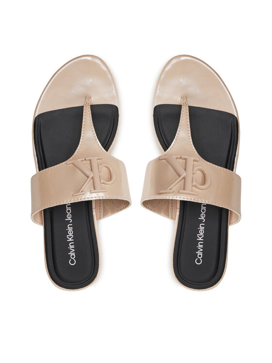 Calvin Klein Jeans Calvin Klein Jeans В'єтнамки Flat Sandal Slide Toepost Mg Met YW0YW01342 Рожевий