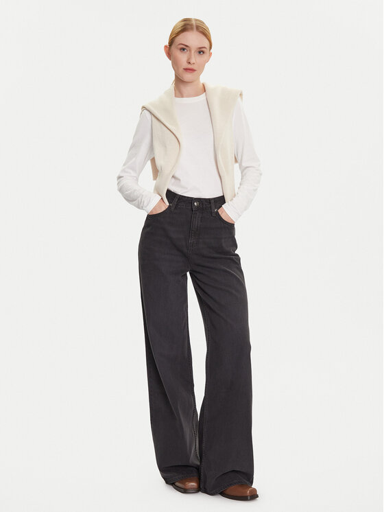 Lee Lee Jeansy Stella 112363522 Czarny Wide Leg