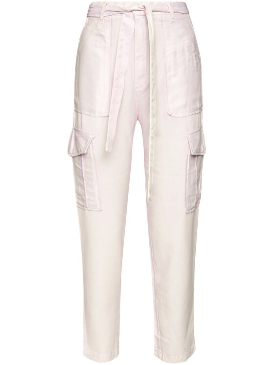 Guess Guess Jeans hlače Silvia Cargo W02B06 WCRT1 Roza Regular Fit