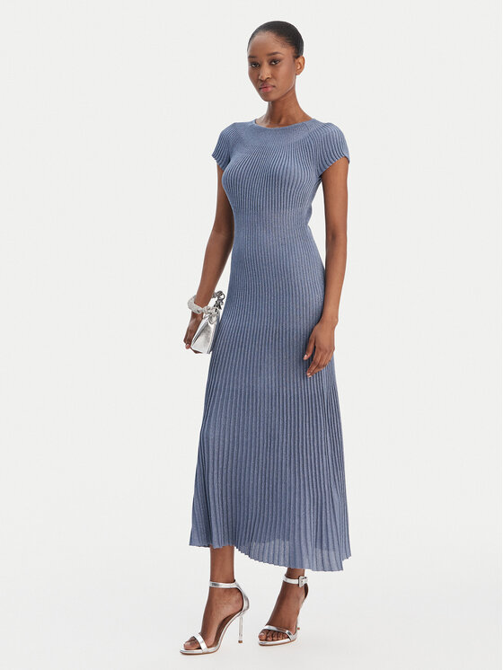 Marella Marella Pletena obleka Draghi 2613321041 Svetlo modra Regular Fit