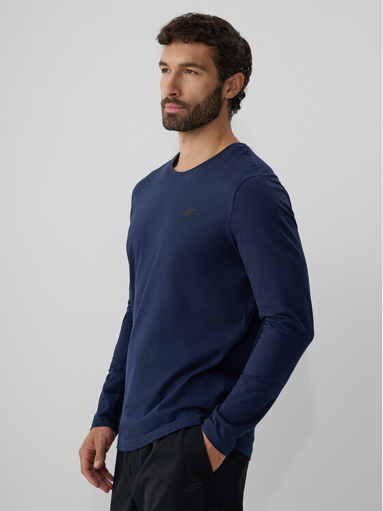 4F 4F Longsleeve BASIC+ Granatowy Slim Fit
