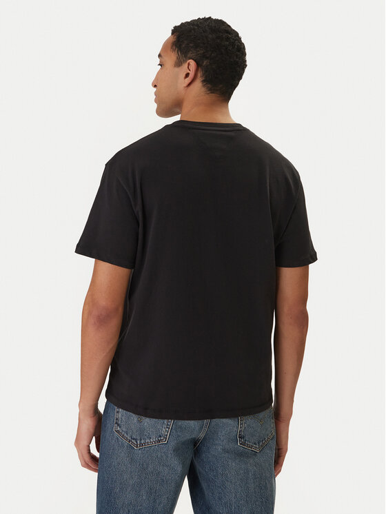 Tommy Jeans Tommy Jeans T-krekls Bear DM0DM22543 Melns Relaxed Fit