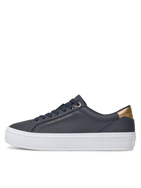 Tommy Hilfiger Tommy Hilfiger Tossud Essential Vulc Leather Sneaker FW0FW07778 Tumesinine