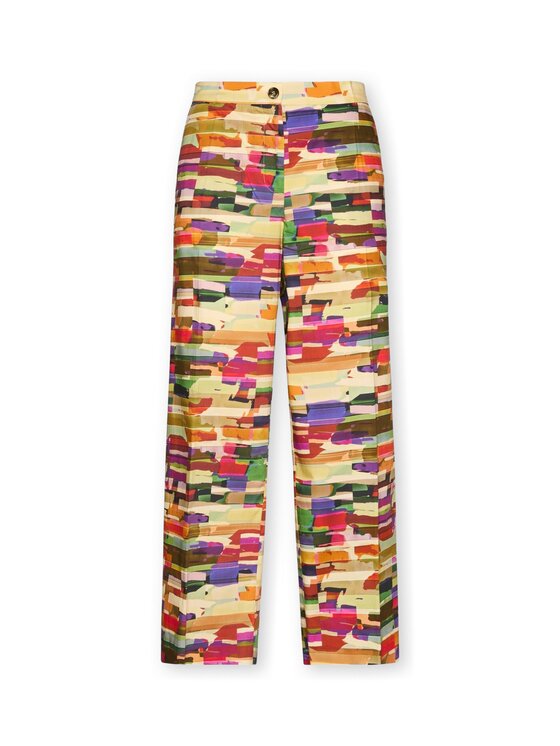 Elena Mirò Elena Mirò Pantaloni di tessuto P020P100471N001 Multicolore Cropp Fit